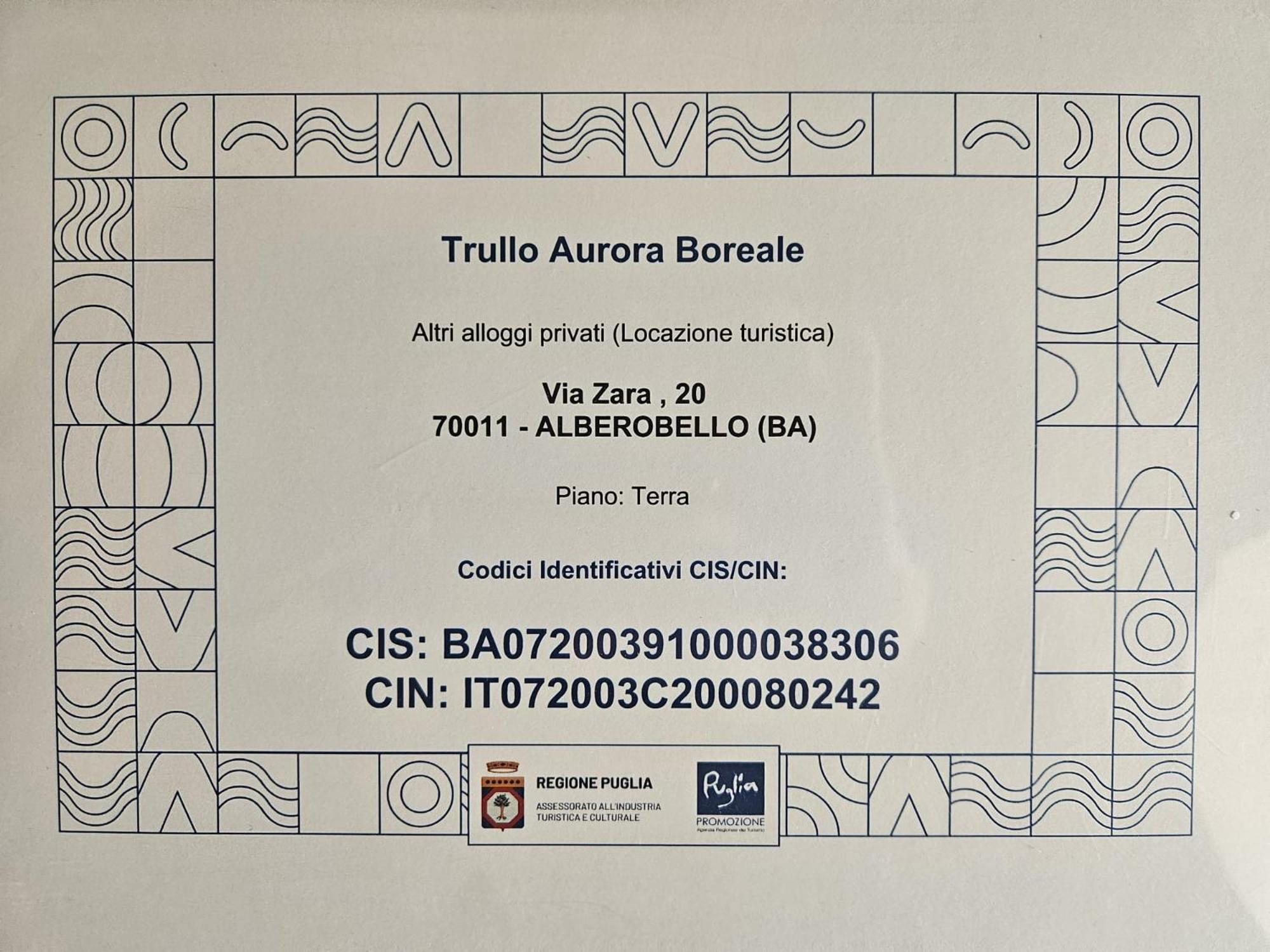 Trullo Aurora Boreale Alberobello Exterior foto
